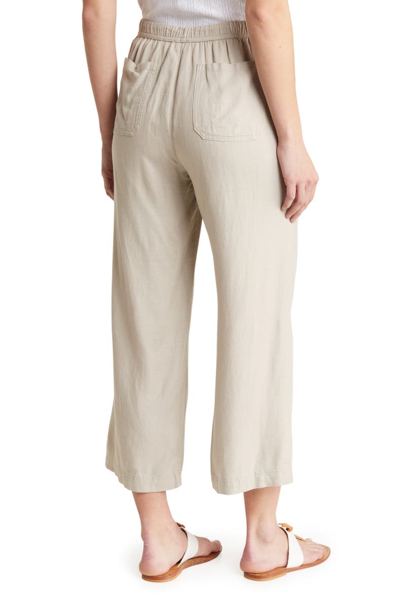 Sorrento Crop Wide Leg Pants, Alternate, color, ALMOND