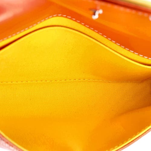 Pre-owned Goyard Goyard Monte Carlo Clutch With Strap Coated Canvas Pm In Orange