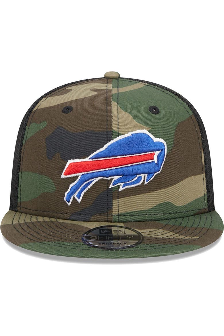 Men's New Era Camo Buffalo Bills  Main Trucker 9FIFTY Snapback Hat, Alternate, color, Camo
