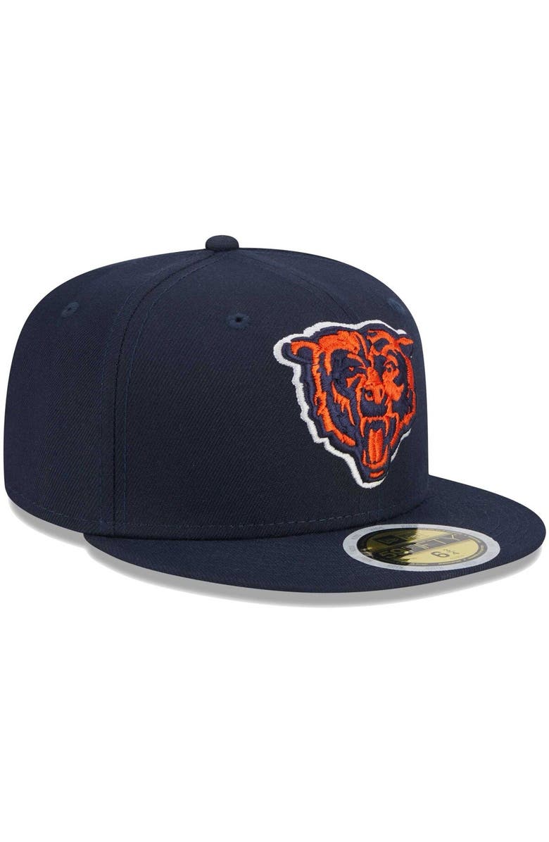 New Era Youth New Era Navy Chicago Bears Main 59FIFTY Fitted Hat, Alternate, color, Navy