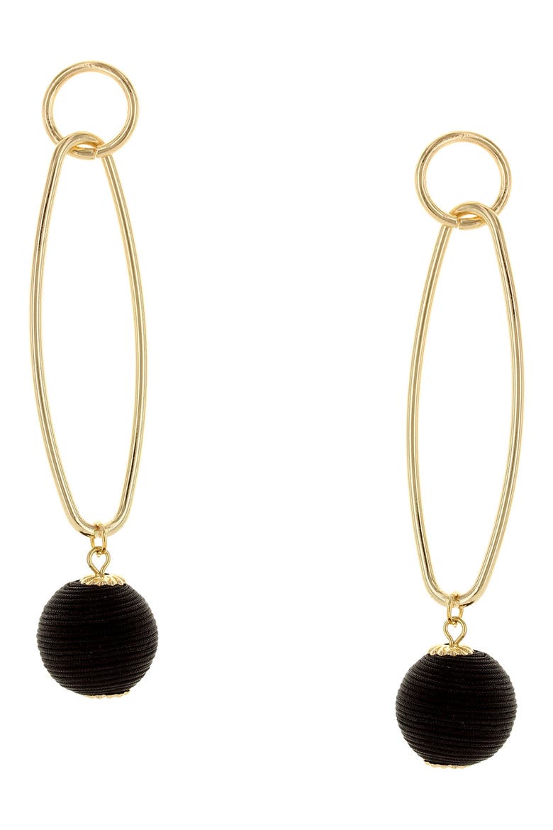 Bri Drop Earrings, Main, color, GOLD / BLACK