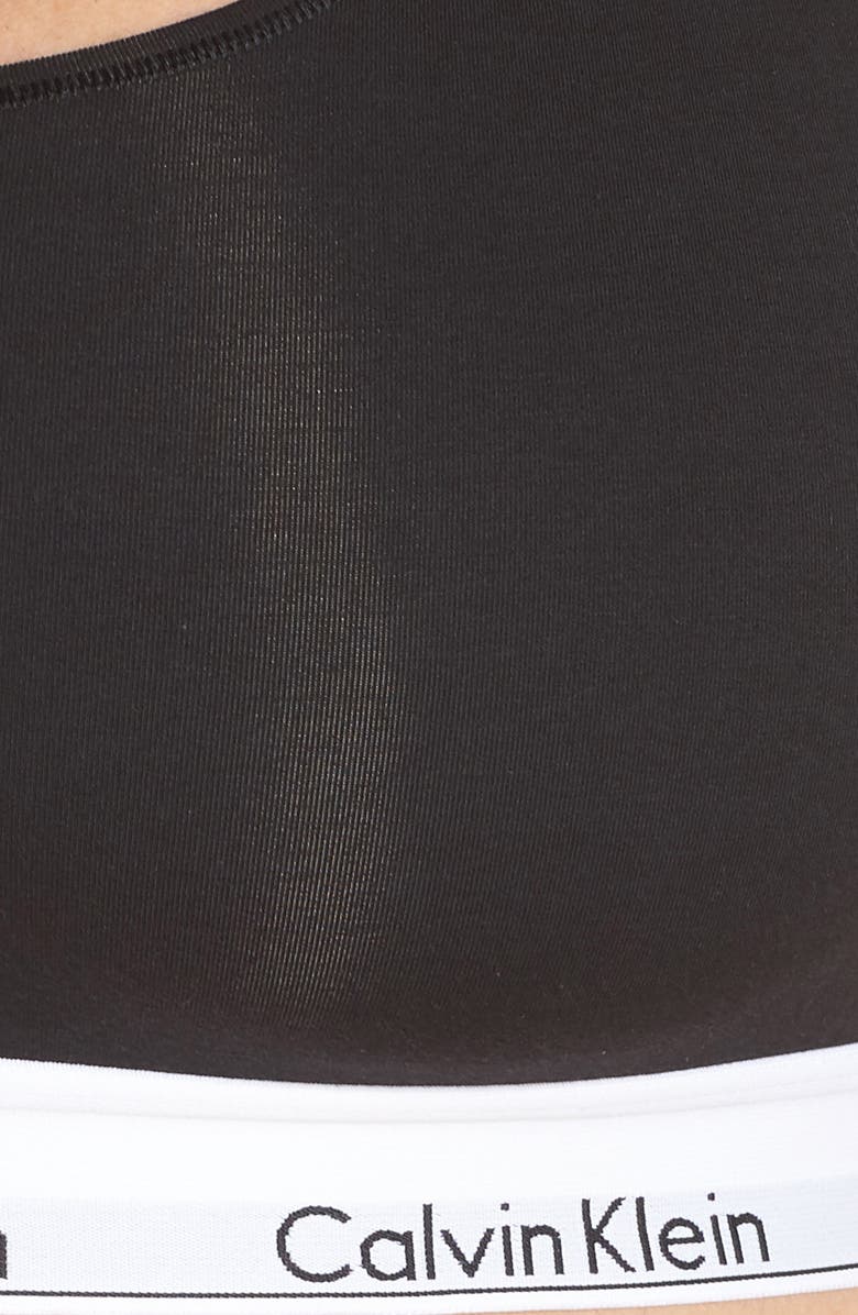 Calvin Klein Modern Cotton Blend Racerback Bralette, Alternate, color,