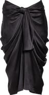 Chloé Gathered Organic Silk Satin Skirt