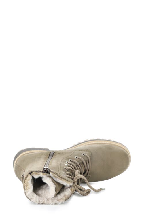 Bos. & Co. Asher Waterproof Faux Fur Bootie In Green