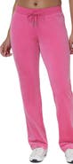 Juicy Couture Rib Waist Velour Track Pant, Bubblegum