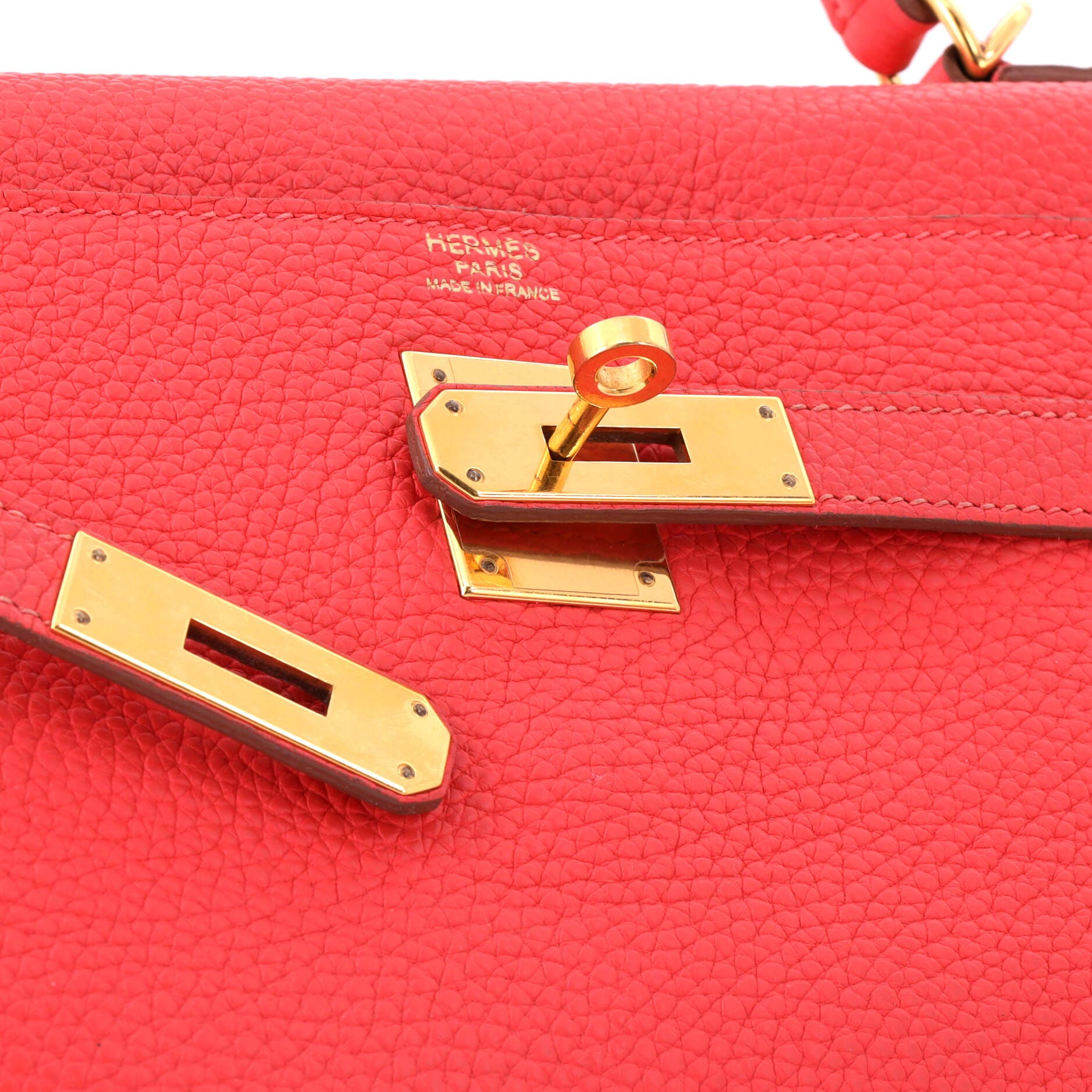 Pre-Owned Hermes Kelly Handbag Pink Clemence with Gold Hardware 32, Alternate, color, Rose Jaipur