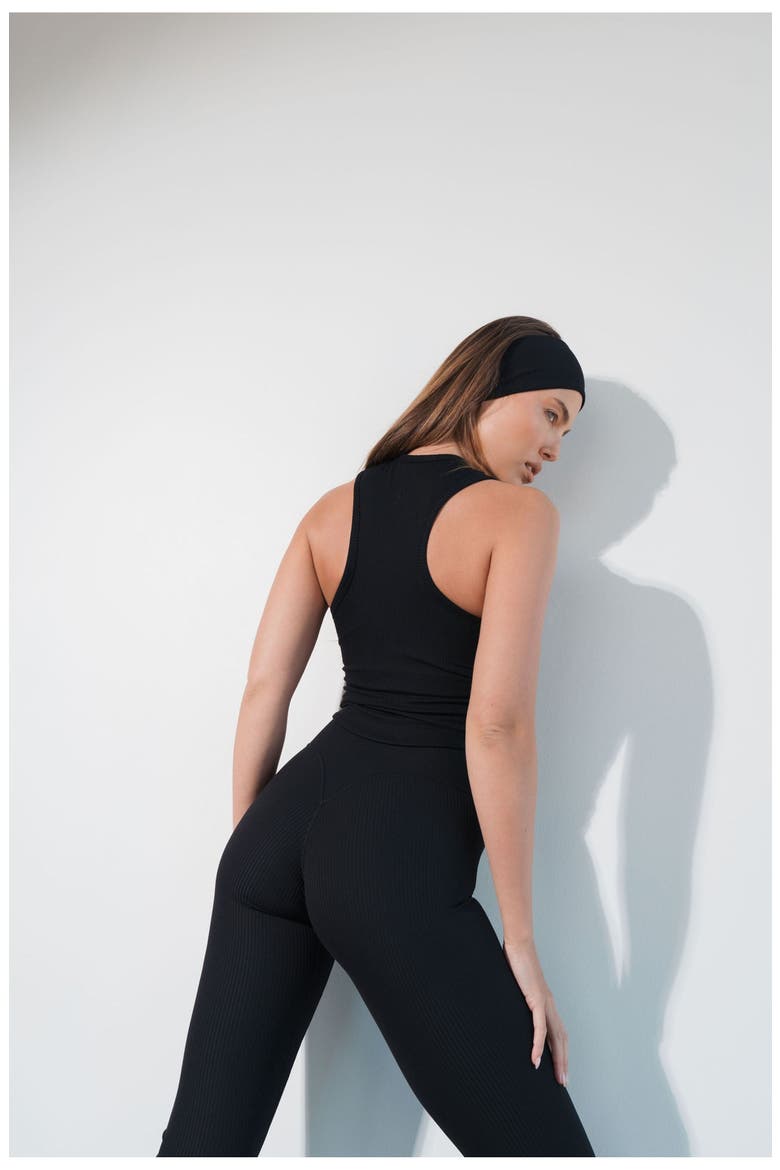 Cloud II Rib High Neck Tank, Alternate, color, Midnight