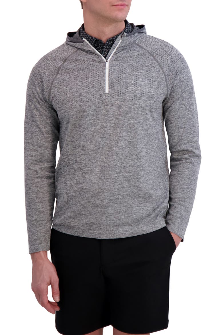Seamless Knit Golf Pullover Hoodie, Main, color, GREY