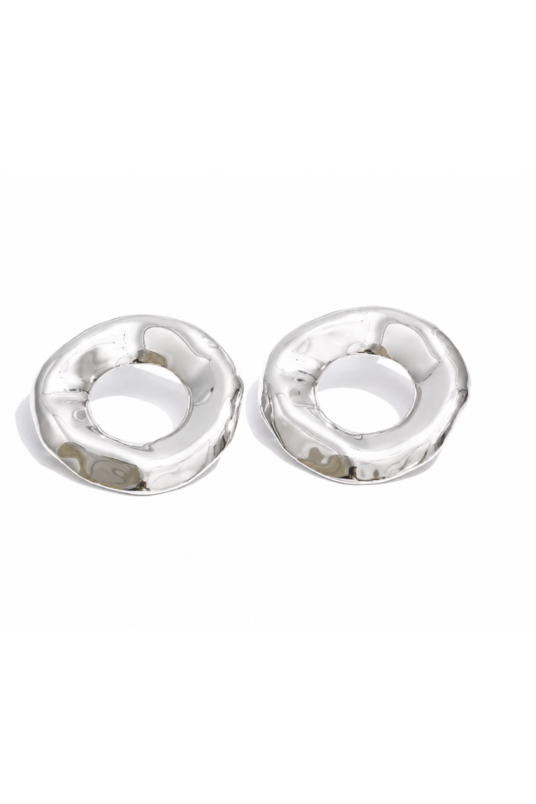 Lenox Wavy Open Circle Earrings, Alternate, color, Gold