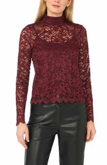 Lace Mock Neck Top