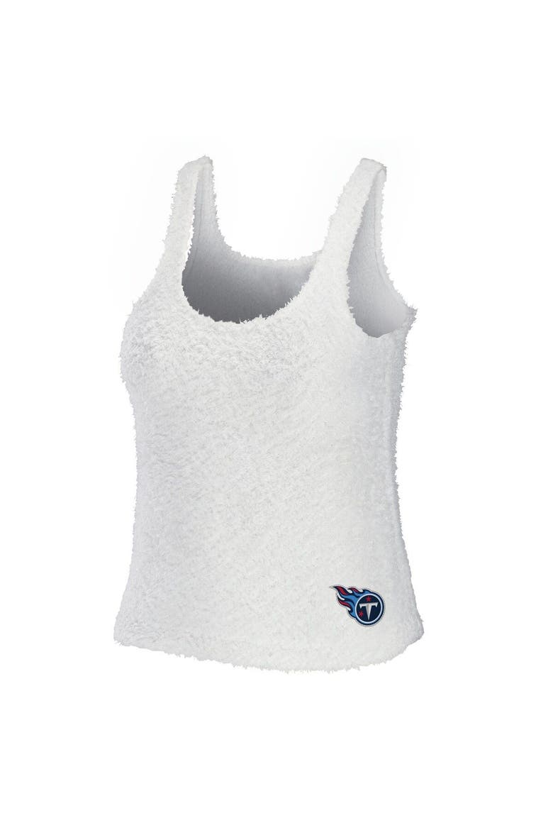 Women's WEAR by Erin Andrews Cream Tennessee Titans Cozy Scoop Neck Tank Top & Pants Sleep Set, Alternate, color, Cream