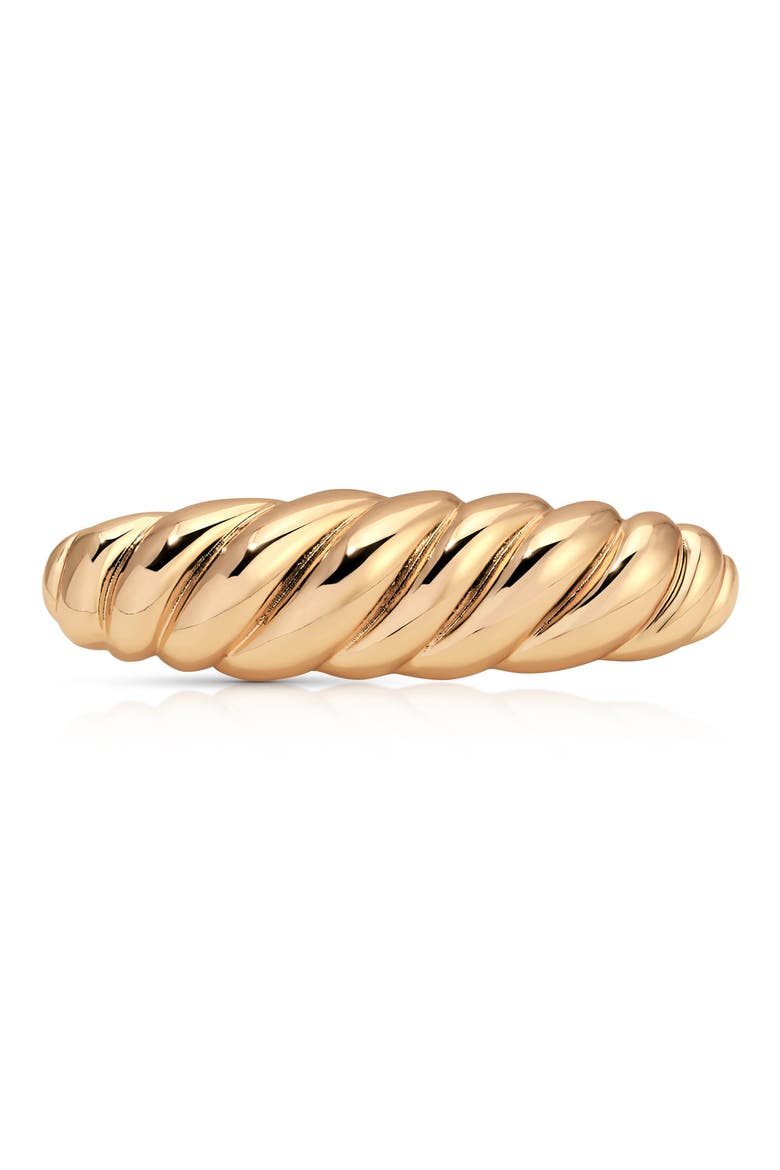 Twisted Oblong Hair Barrette, Main, color, GOLD