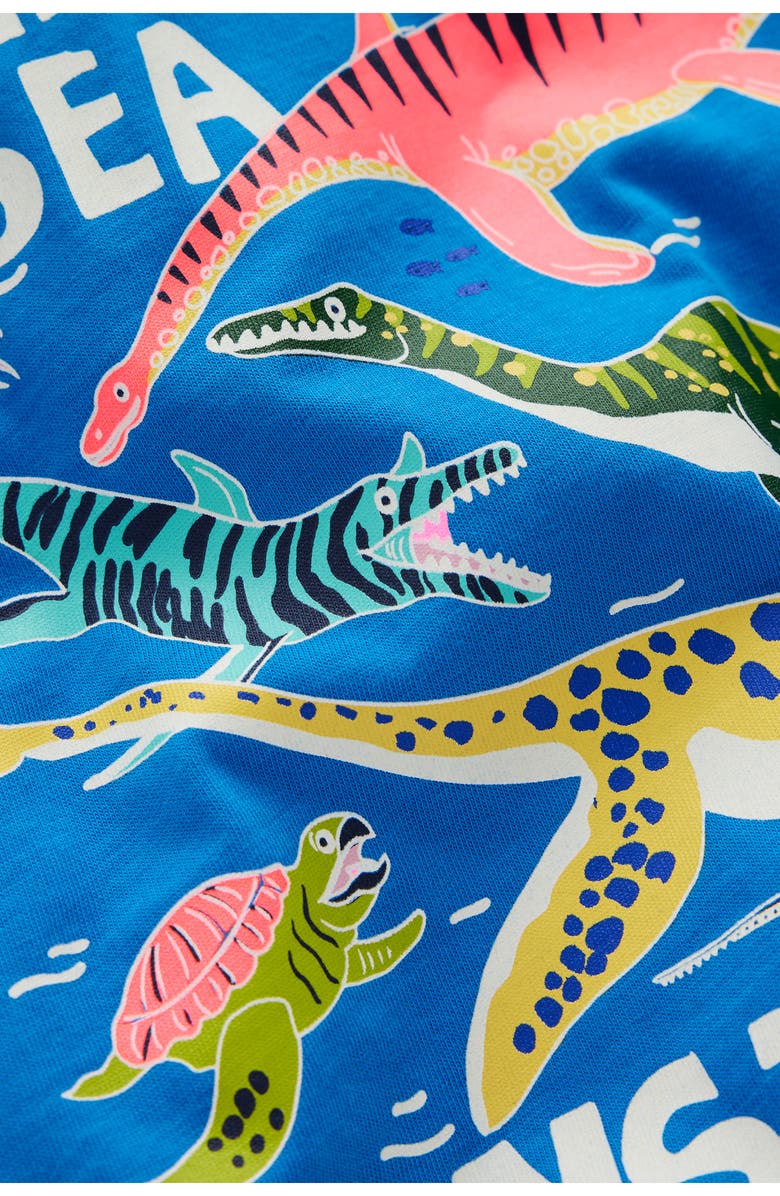 Mini Boden Kids' Prehistoric Glow in the Dark Cotton Graphic T-Shirt, Alternate, color, Prehistoric Sea Monsters