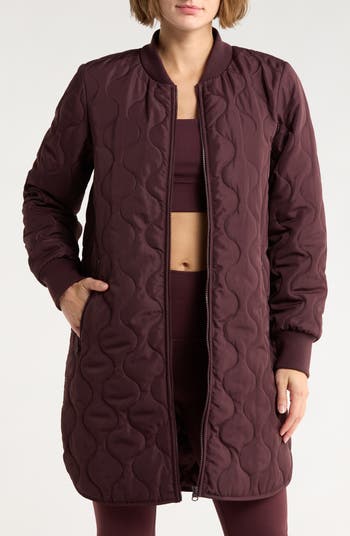 Z by Zella Longline Quilted Jacket | Nordstromrack