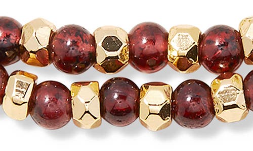 Brook & York Brook And York Evette Birthstone Beaded Slider Bracelet In Gold January