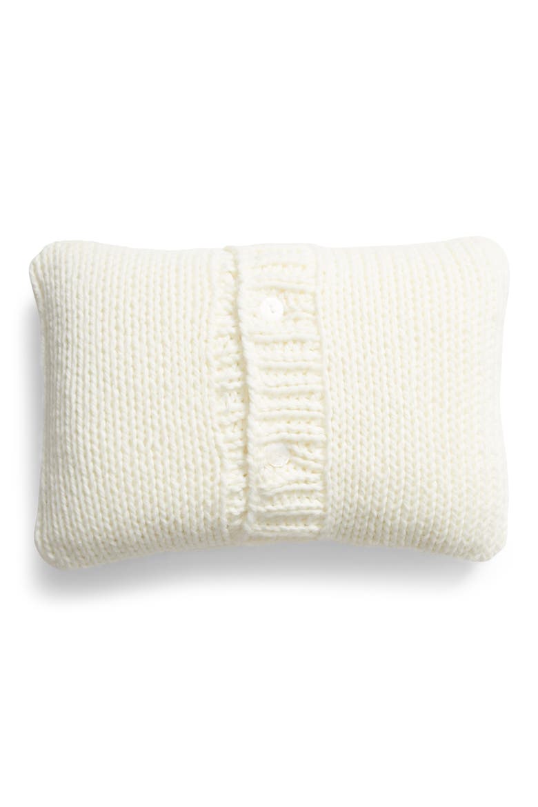 Bobble Knit Accent Pillow, Alternate, color, IVORY CLOUD