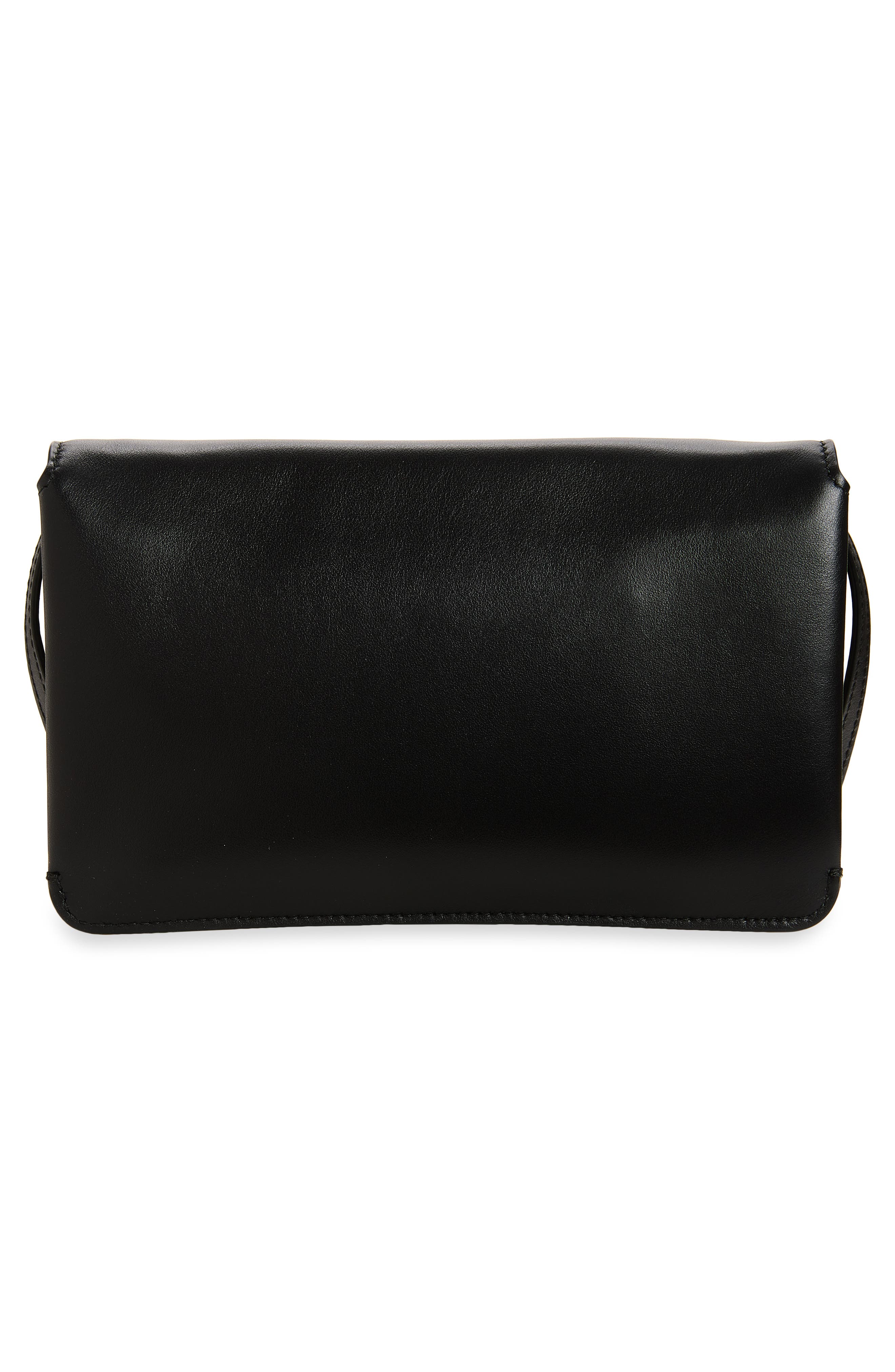 FERRAGAMO Harley Leather Shoulder Bag, Alternate, color, Nero