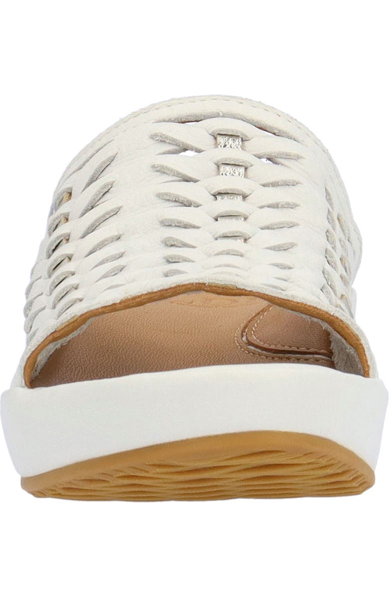 L'Amour des Pieds Cyra Platform Wedge Slide Sandal, Alternate, color, White/ Gold