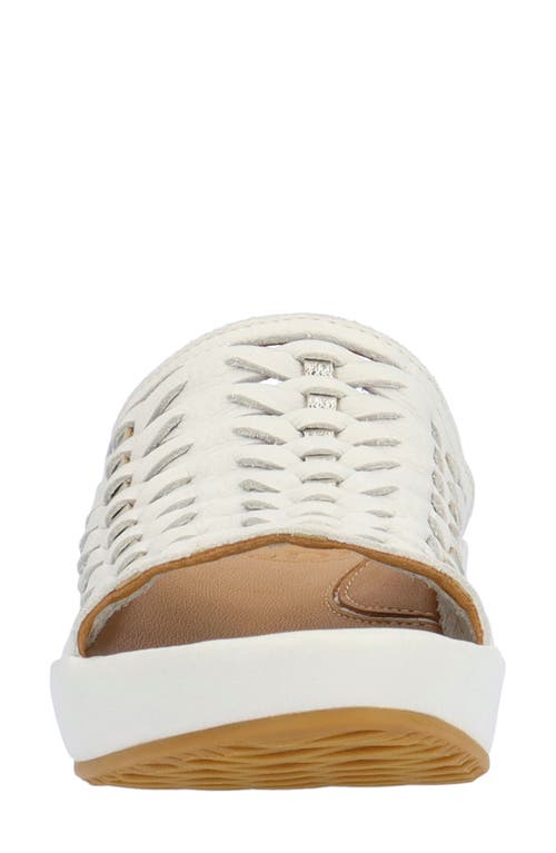 L'amour Des Pieds Cyra Platform Wedge Slide Sandal In White/gold
