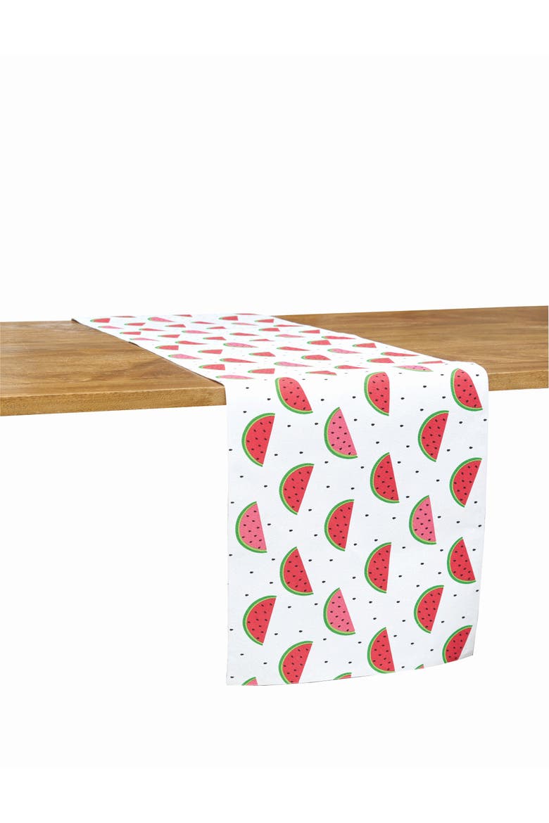 Watermelon Whimsy Table Runner 14" x 72", Alternate, color, Red