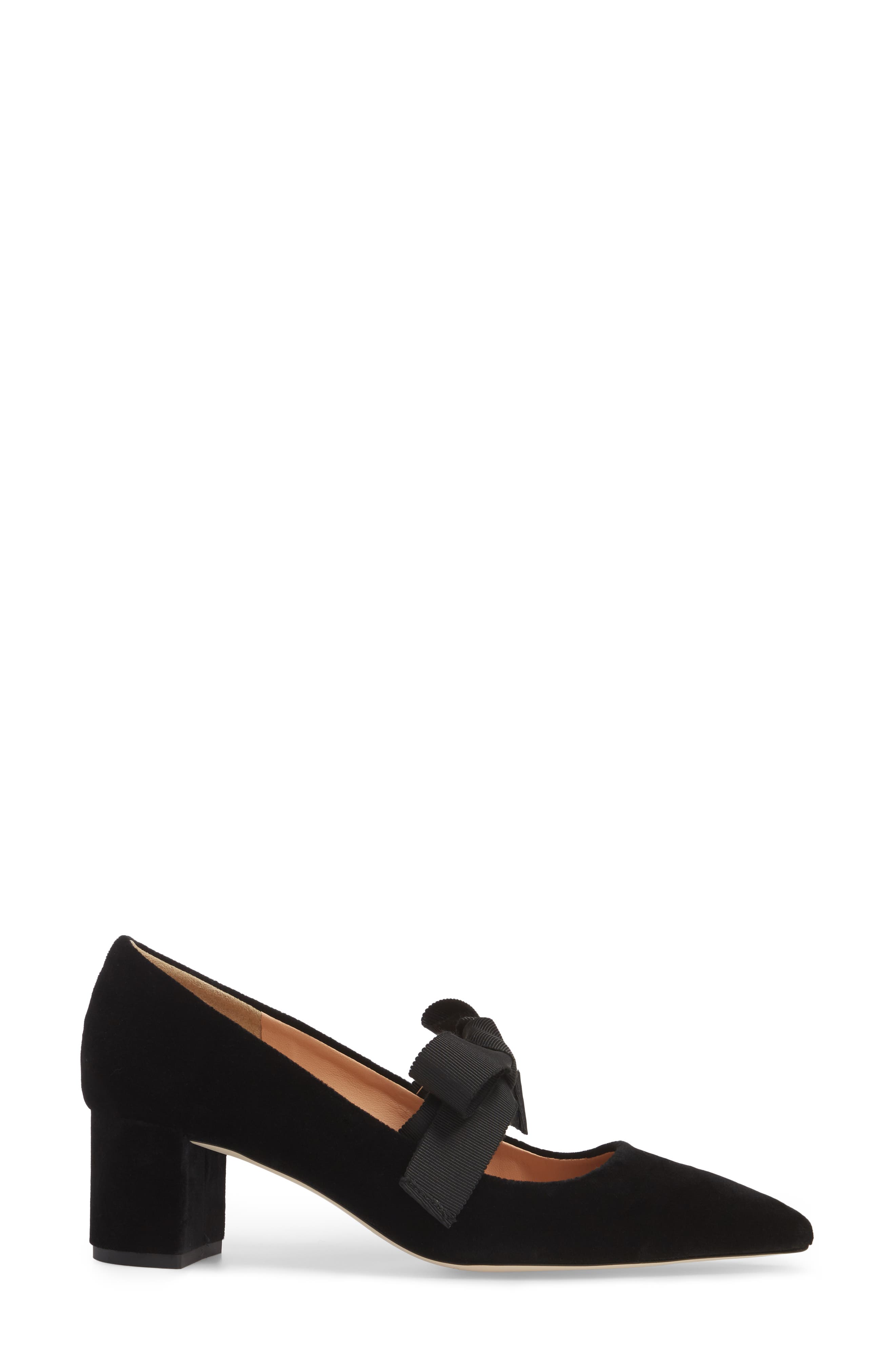 Elwood Velvet Bow Pump, Alternate, color, BLACK VELVET