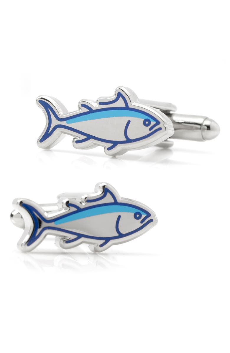 Cufflinks, Inc. Good Catch Cufflinks, Main, color, Silver