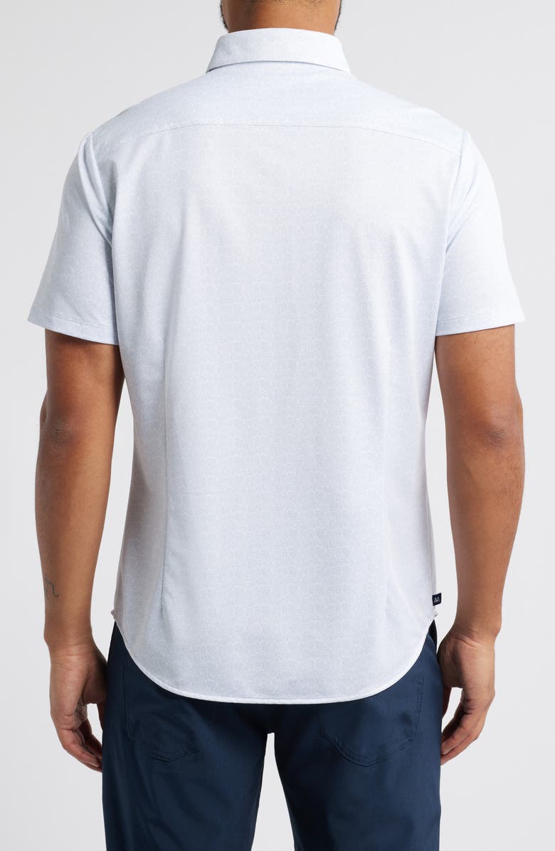 Mizzen+Main Halyard Trim Fit Short Sleeve Button-Up Shirt, Alternate, color, 