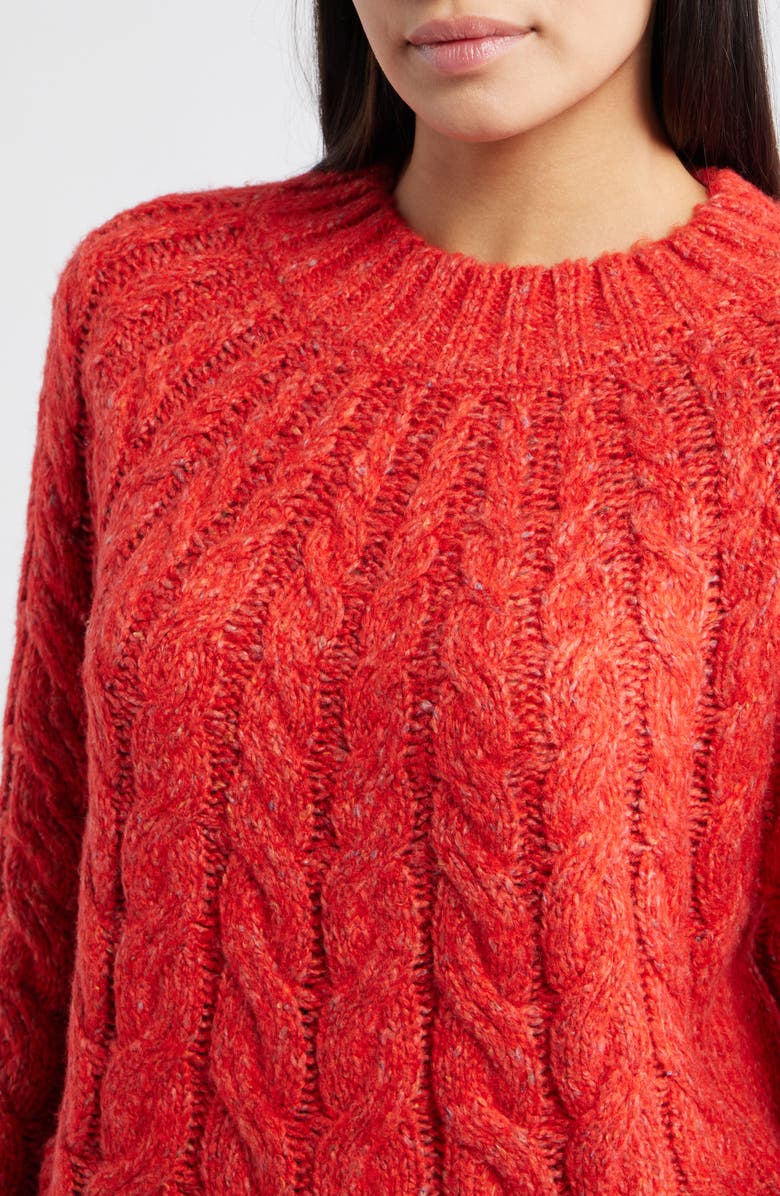 Hatley Dylan Cable Stitch Sweater, Alternate, color, Ruby Red