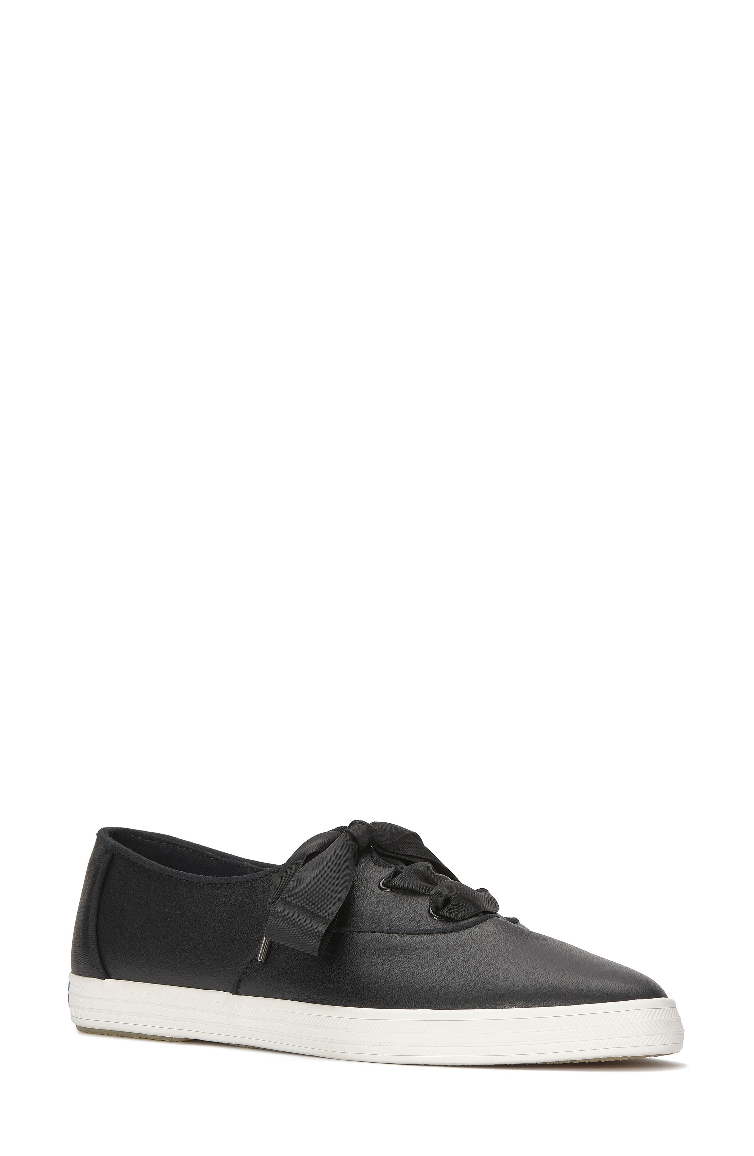 Champion Leather Sneaker, Main, color, BLACK