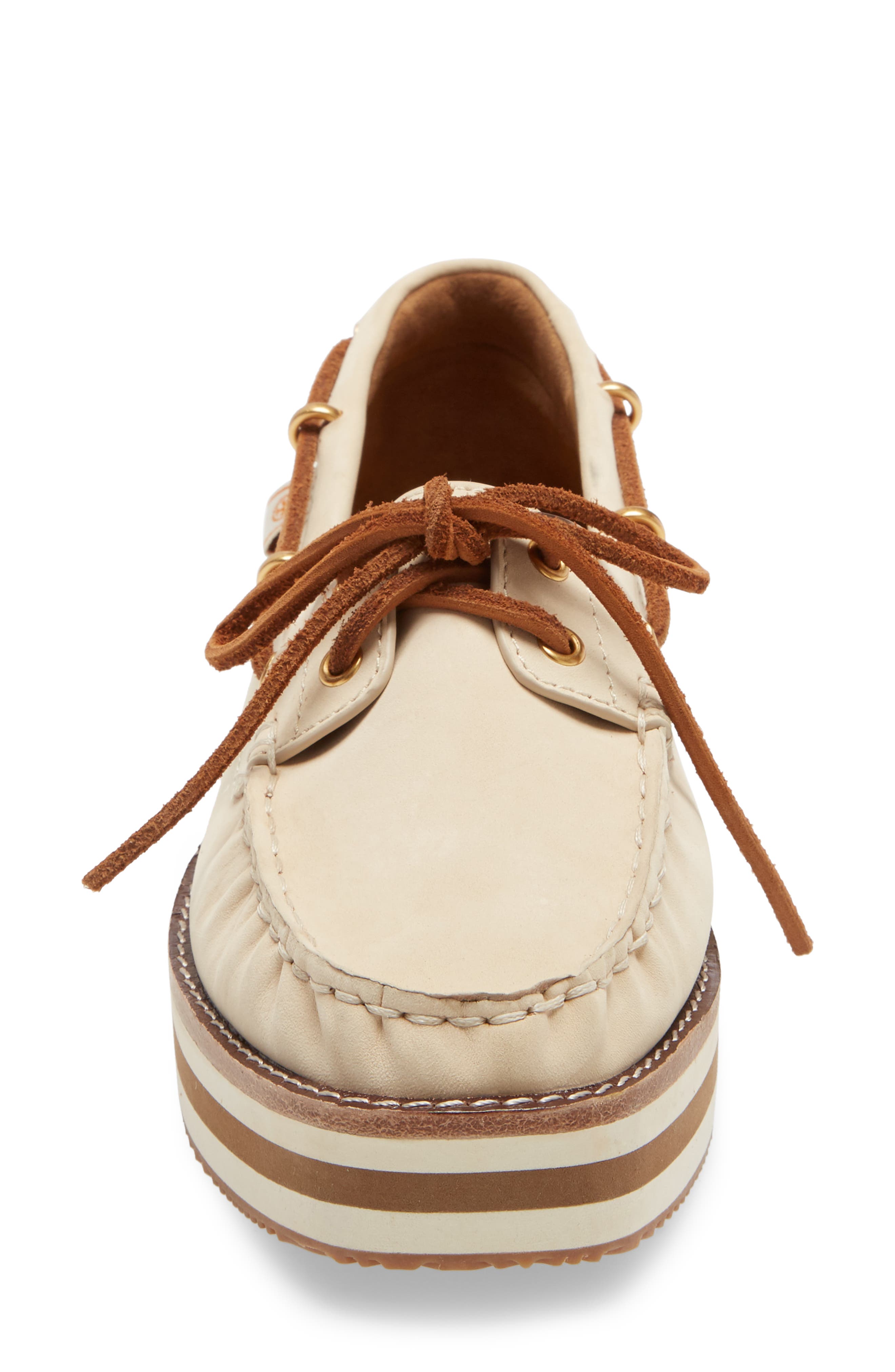 Joey Platform Boat Shoe, Alternate, color, NEW CREAM