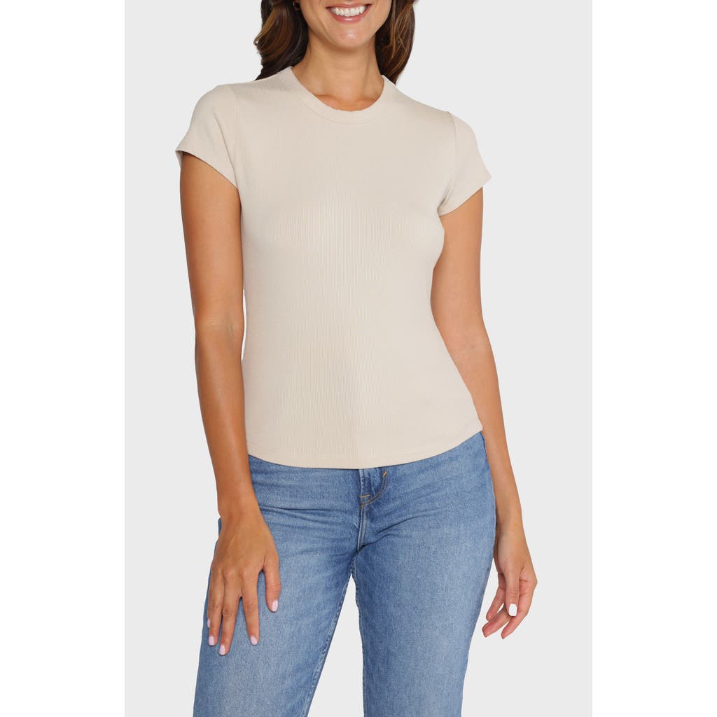Matty M . Jenna Short Sleeve T-shirt In Neutral