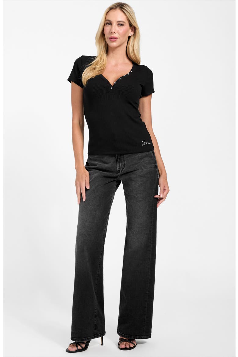 Kyla Rib Henley, Alternate, color, JBLACK-BLACK