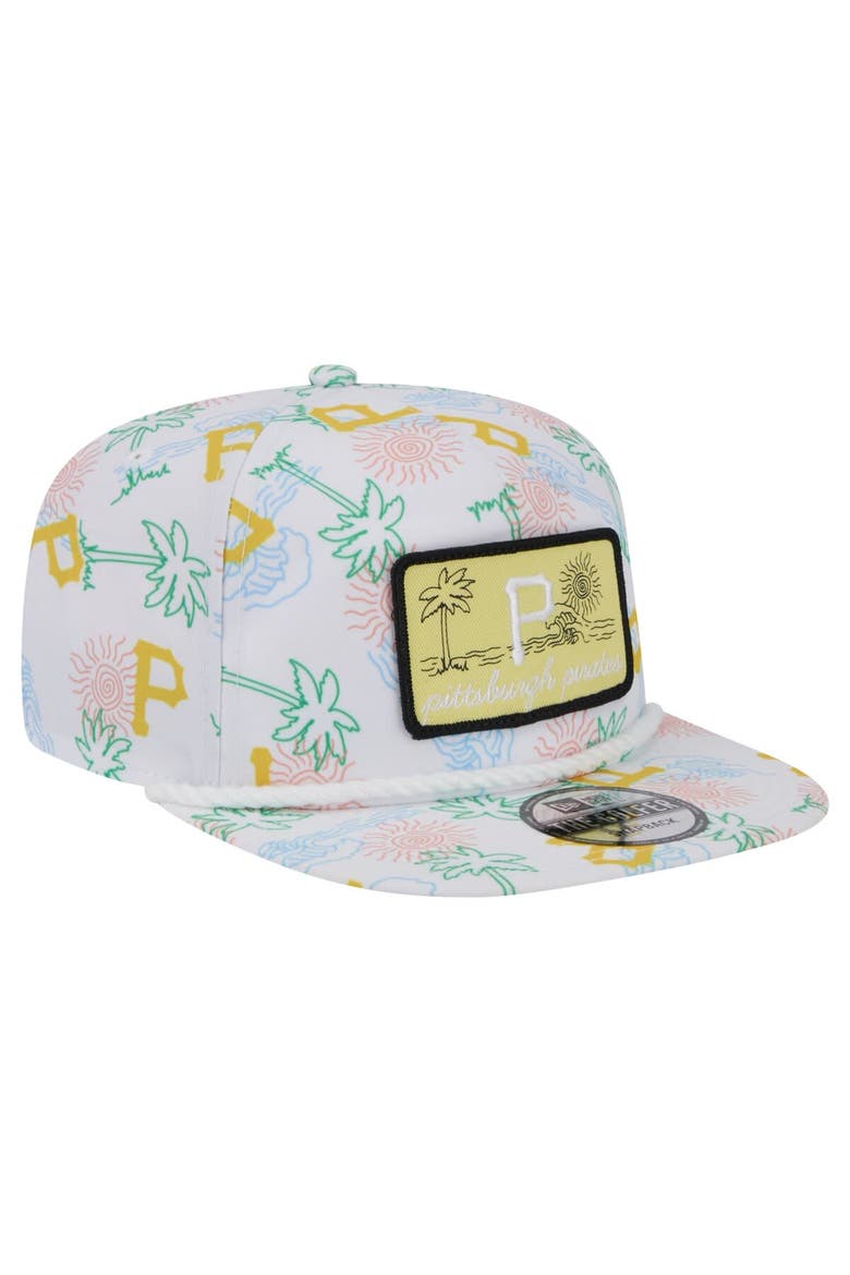 Men's New Era White Pittsburgh Pirates Islander Golfer Snapback Hat, Alternate, color, White