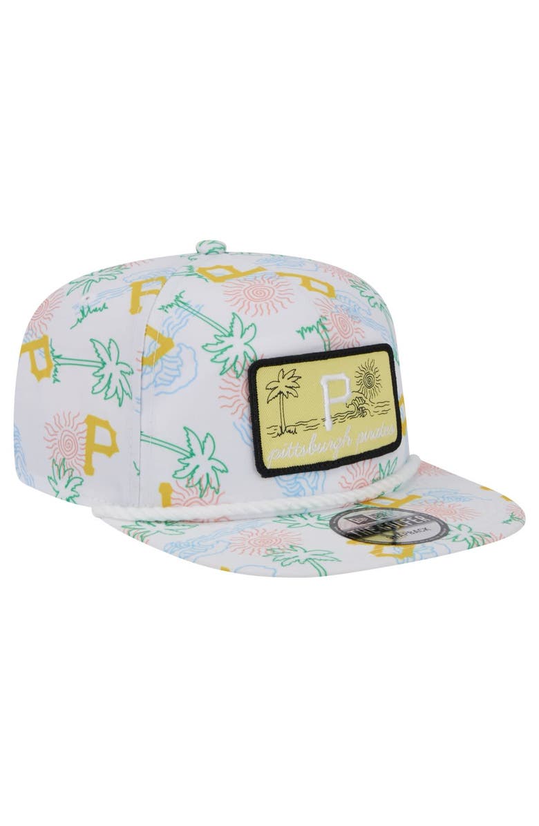 New Era Men's New Era White Pittsburgh Pirates Islander Golfer Snapback Hat, Alternate, color,