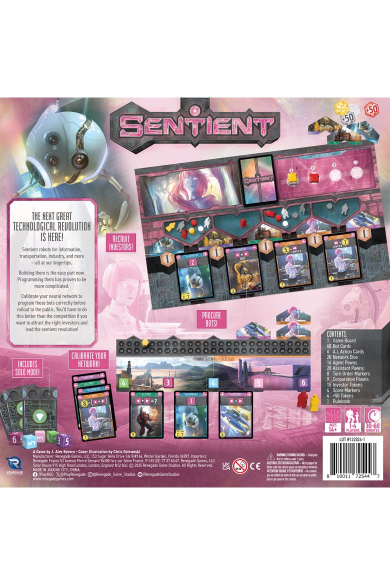 Sentient Tech Revolution Board Game, Solo Mode, Alternate, color, Multicolored