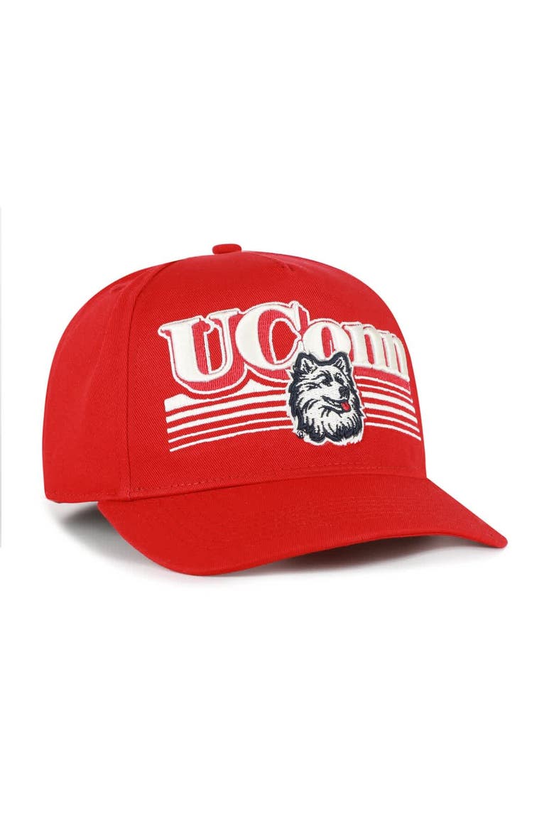 Men's '47  Red UConn Huskies Script Fade Hitch Adjustable Hat, Alternate, color, Red
