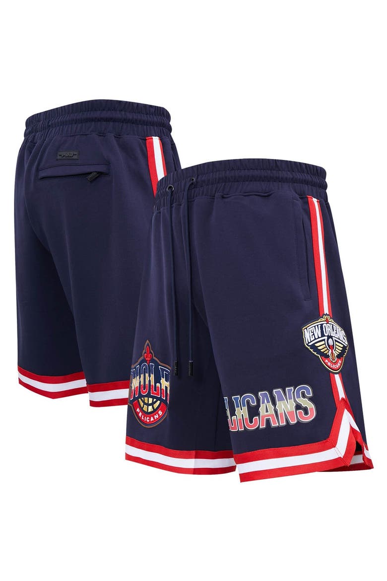 Men's Pro Standard Navy New Orleans Pelicans Chenille Shorts, Main, color, Navy