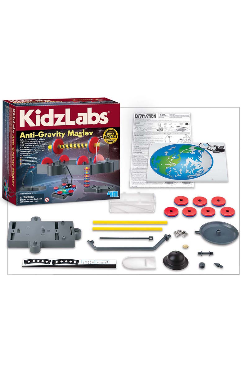 4M Kidzlabs Antigravity Maglev 7 Physics Projects, Magnetic Levitation Stem, Alternate, color, Multicolored