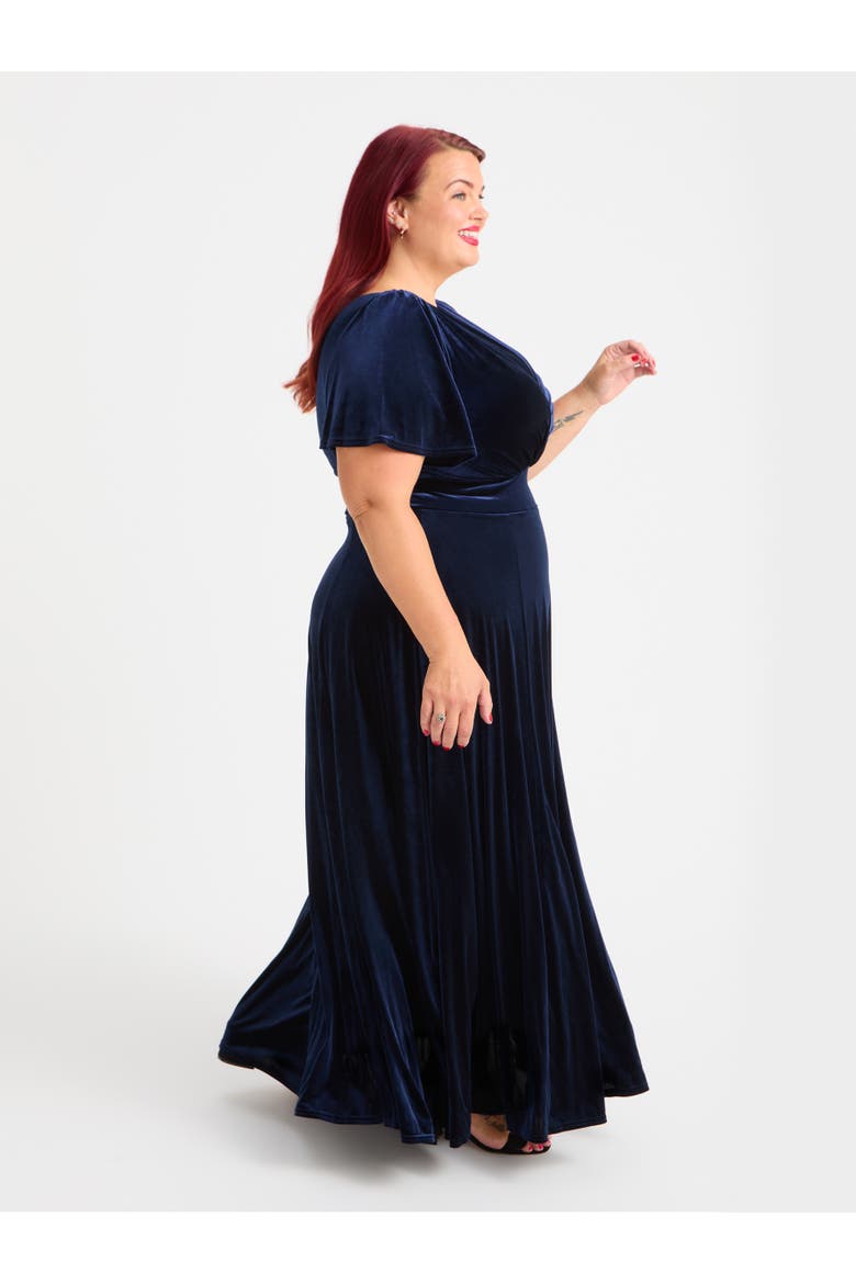 Isabelle Panne Velvet Maxi Dress, Alternate, color, Midnight Panne Velvet