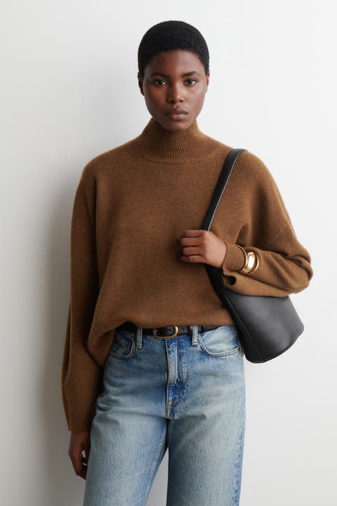 Cashmere Mock-Neck Sweater