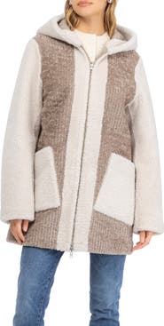 GORSKI Genuine Shearling Zip Long Parka, Reversible