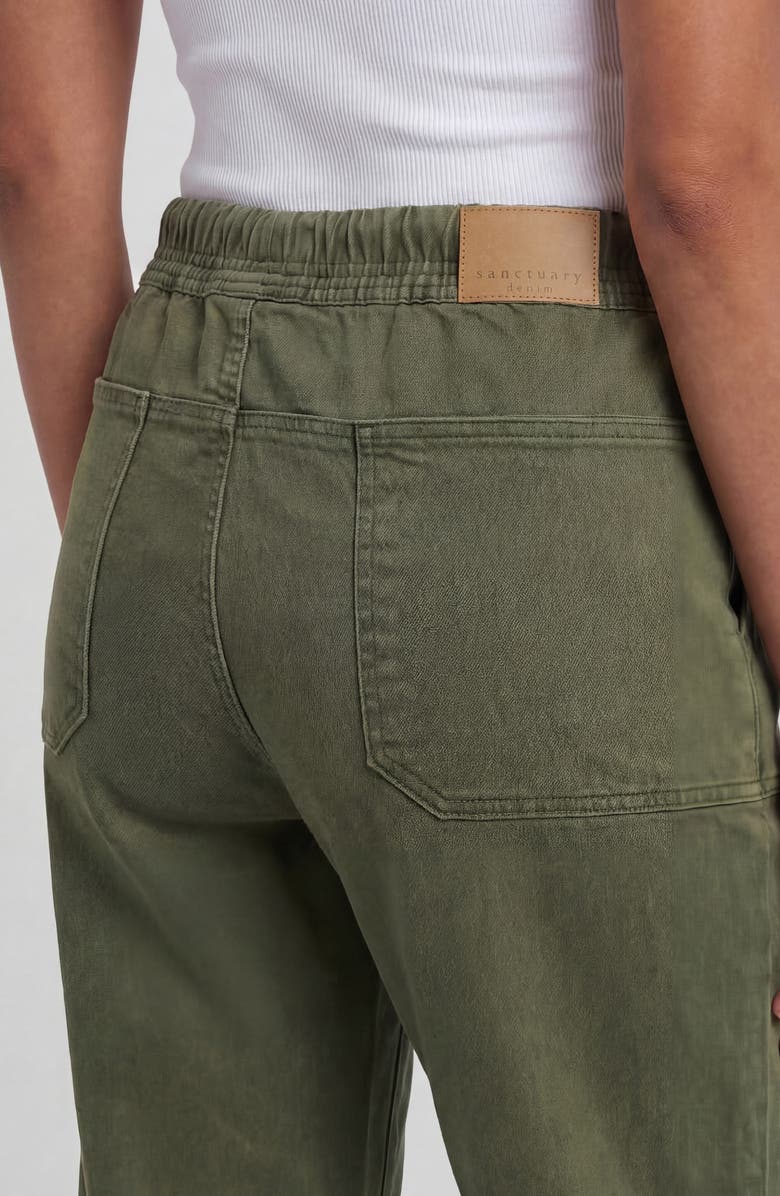 Sanctuary Denim Stella High Rise Soft Barrel Pants, Alternate, color, Olive