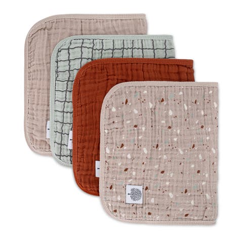 Muslin Burp Cloths (4 Pack)