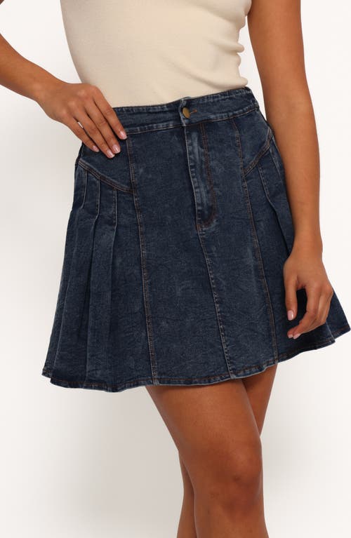Petal And Pup Petal & Pup Alek Pleated Denim Miniskirt In Blue