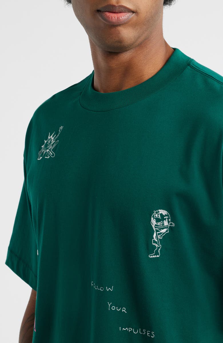 JUNGLES Impulses Embroidered T-Shirt, Alternate, color, Green