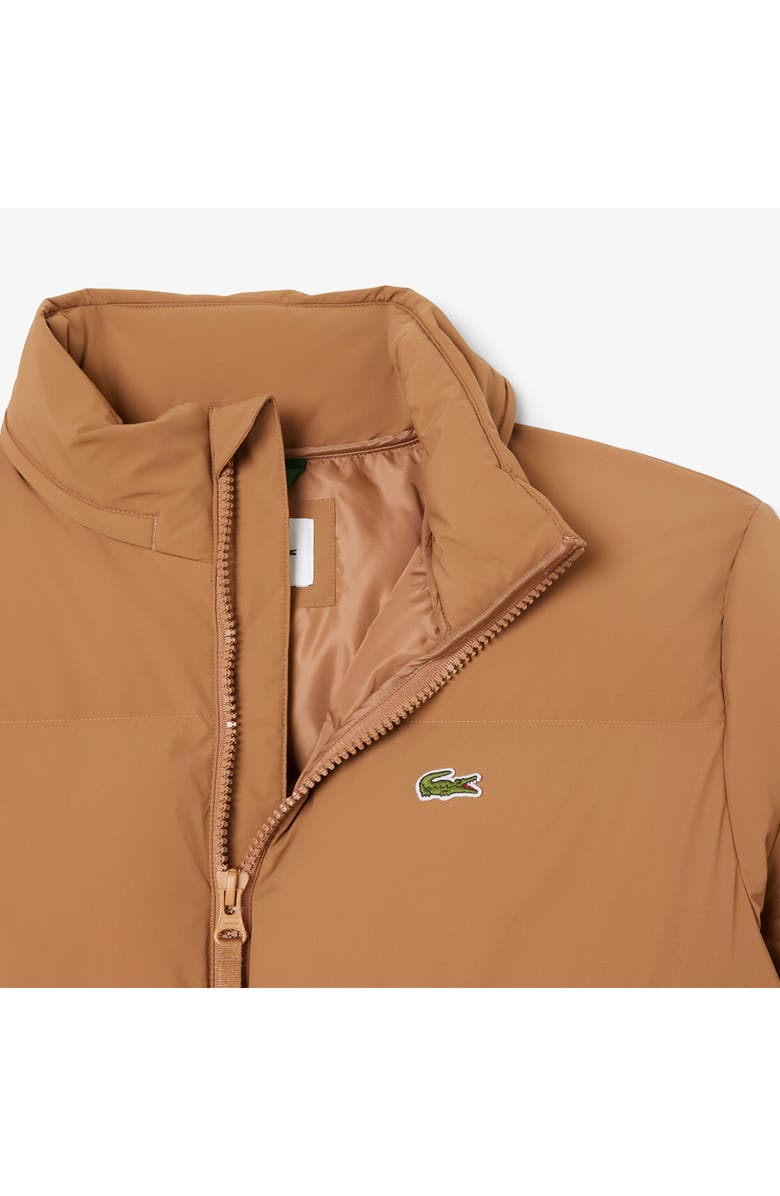 Lacoste Water Repellent Down Puffer Jacket, Alternate, color, Dark Date Brown