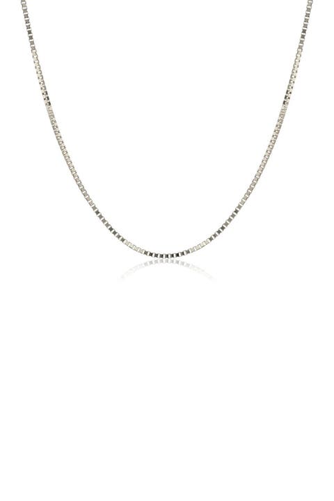 Sterling Silver Box Chain 18"