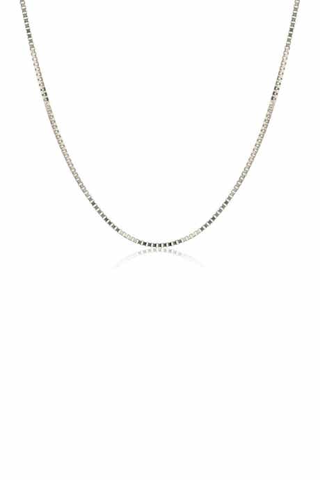 BEST SILVER Sterling Silver Box Chain 18"