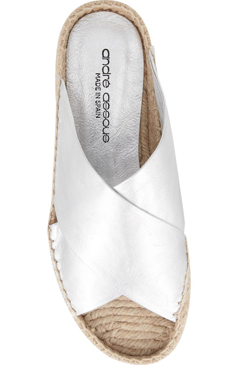 André Assous Estelle Espadrille Platform Slide Sandal, Alternate, color,
