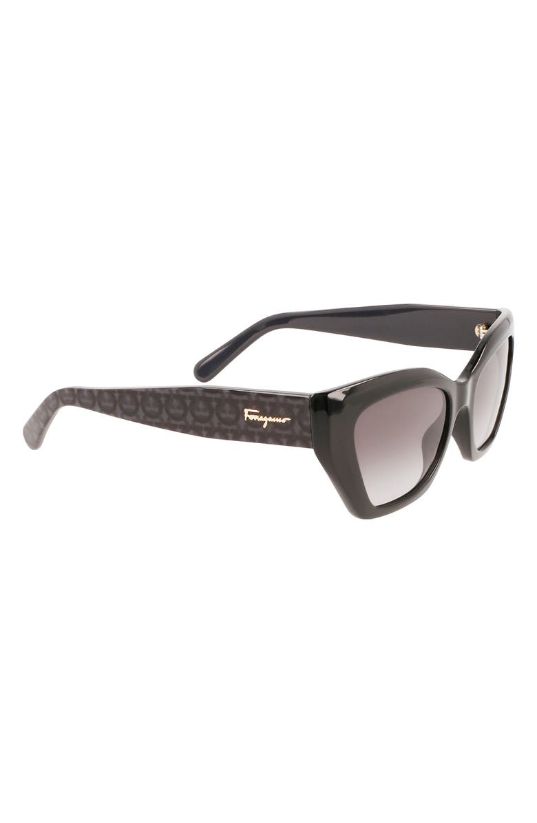FERRAGAMO Gancini 54mm Rectangular Sunglasses, Alternate, color, 